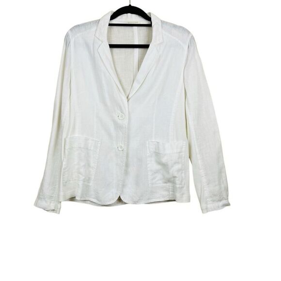 NWOT Eileen Fisher Blazer Organic Linen White Size S - Picture 3 of 9